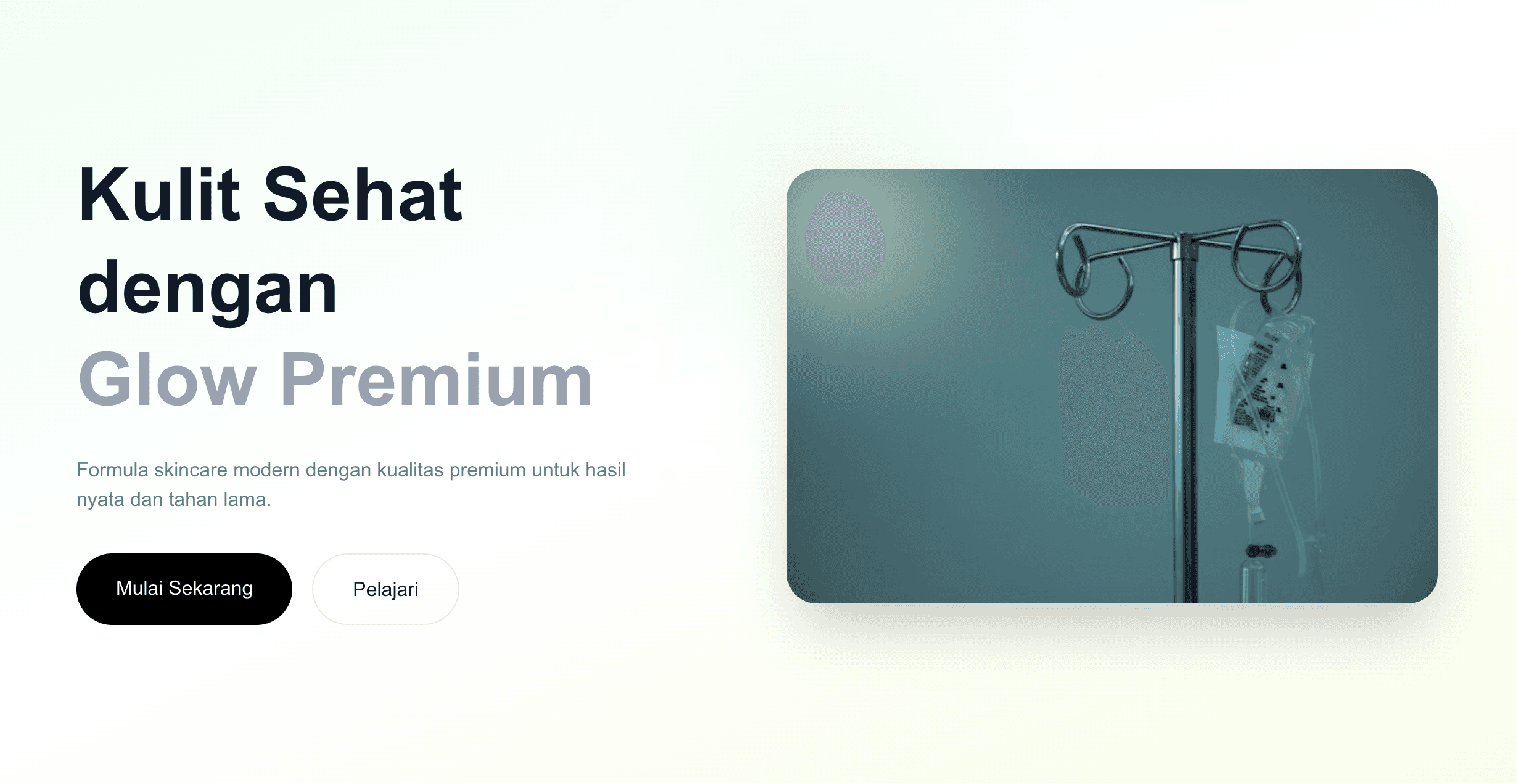 Contoh landing page produk kecantikan dan skincare konversi tinggi
